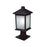 Z-Lite Holbrook Outdoor Post Light 8x17.75", Black, White Seedy - 507PHM-533PM-BK