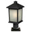 Z-Lite Holbrook Outdoor Post Light, 8x17.75", Black, White Seedy - 507PHM-BK-PM