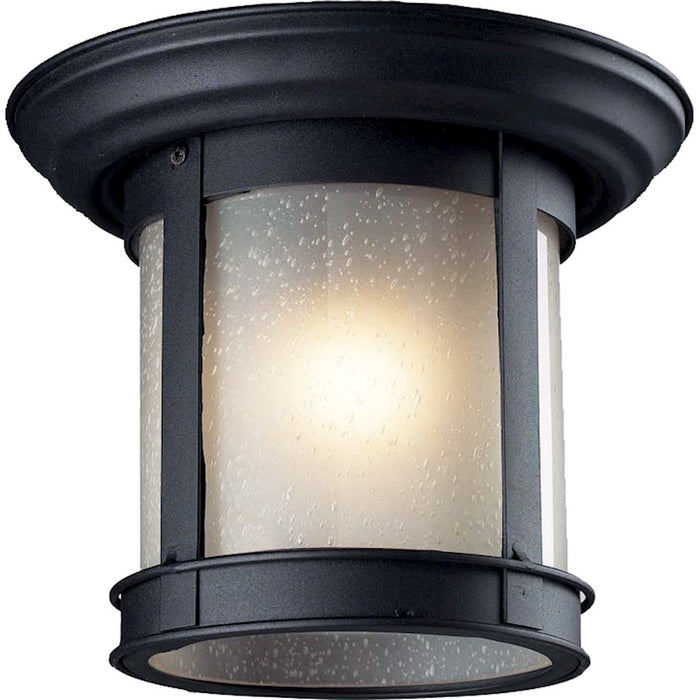 Z-Lite Outdoor Flush Mount Outdoor Flush Mount Light Black, White Seed - 514F-BK