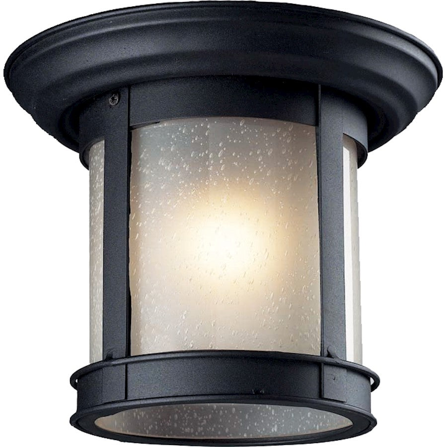 Z-Lite Outdoor Flush Mount Outdoor Flush Mount Light Black, White Seed - 514F-BK