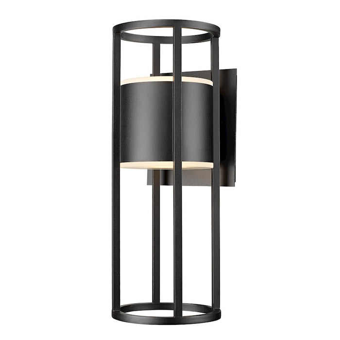Z-Lite Luca 2 Light Outdoor Wall Sconce, Black/Etched