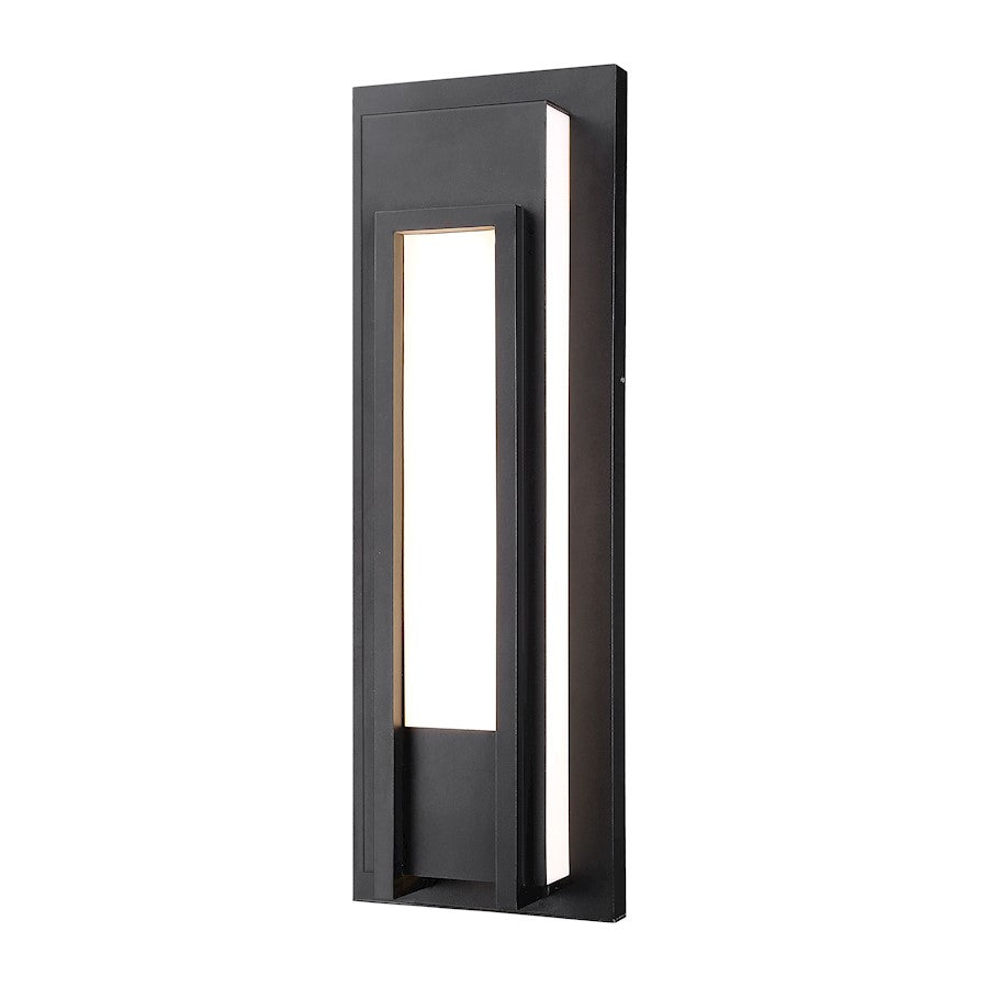 Z-Lite Keaton 1 Light 28" Outdoor Wall Sconce, Black/White - 520B-BK-LED