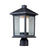 Z-Lite Mesa Outdoor Post Light 8x16", Black, Clear Beveled Out/Opal In - 523PHM