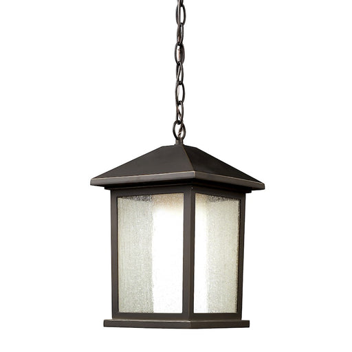 Z-Lite Mesa Outdoor Chain Light, Oil Bronze, Clear Seedy Out/Opal In - 524CHM