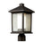 Z-Lite Mesa Outdoor Post Light 8.125x15.5", Bronze, Clear Seed Out/Opal In - 524PHM