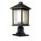 Z-Lite Mesa Outdr Post Light 8.125x17.25", Bronze, Clear Seed/Opal - 524PHM-533PM-ORB