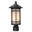 Z-Lite Woodland Outdoor Post Light, 8.125x16.625", Black, Matte Opal - 527PHM-BK