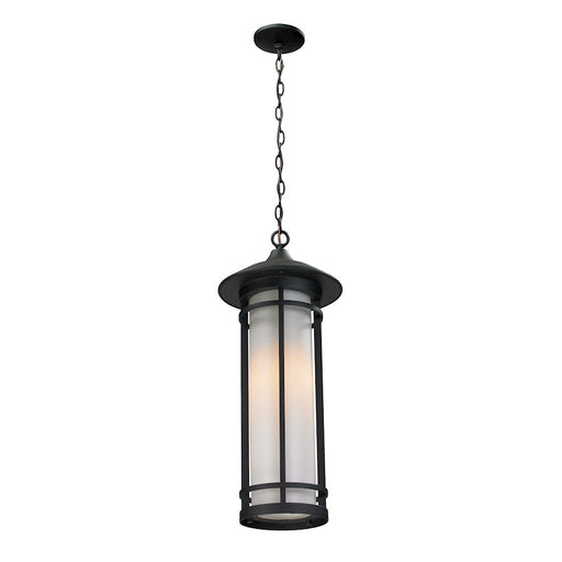 Z-Lite Woodland Outdoor Chain Light, 10x24.5", Black, Matte Opal - 529CHB-BK