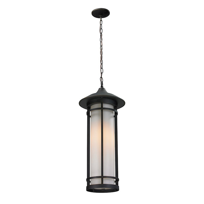 Z-Lite Woodland Outdoor Chain Light, 10x24.5", Oil Bronze, Opal - 530CHB-ORB