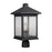 Z-Lite Portland 1 Light Post Mount, 9.5x18.5", Oil Bronze, Clear Seed - 531PHBR-ORB