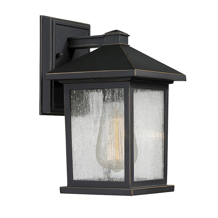 Z-Lite Portland 1 Light Outdoor Wall Light 7.125x6x10.25", Bronze, Clear Seed - 531S-ORB