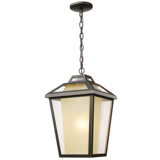 Z-Lite Memphis Outdr 1 Light Chain Light 11x11x19", Bronze, Clear Seed/Tint - 532CHB-ORB