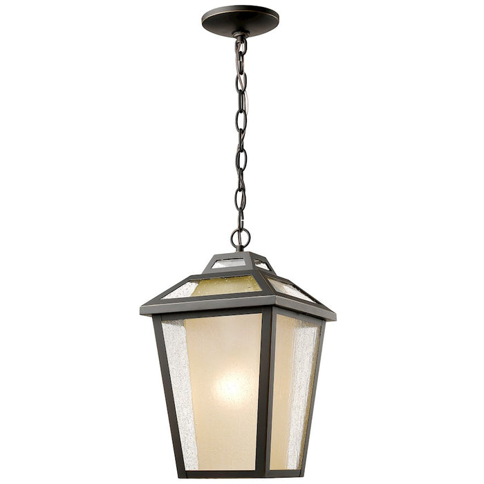 Z-Lite Memphis Outdr 1 Light Chain Light 9x9x15.88", Bronze, Clear Seed/Tint - 532CHM-ORB
