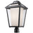 Z-Lite Memphis Outdr 1 Light Post Mt, 11x11x19", Black, Clear Seed/Opal - 532PHBR-BK
