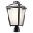 Z-Lite Memphis Outdr 1 Light Post Mt, 9x9x17.5", Black, Clear Seed/Opal - 532PHMR-BK