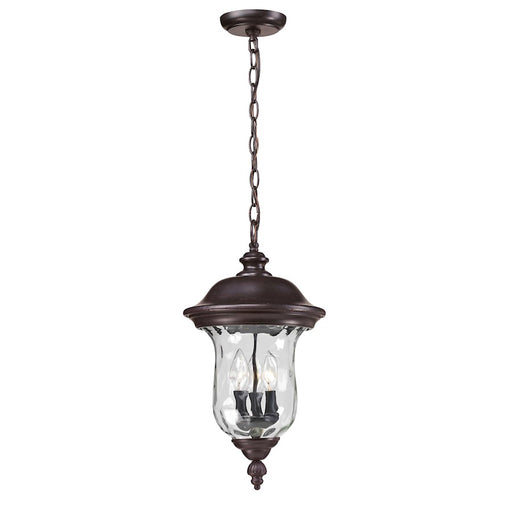 Z-Lite Armstrong Outdr Chain Light 12.375x22.5", Bronze, Clear Waterglass - 533CHB-RBRZ
