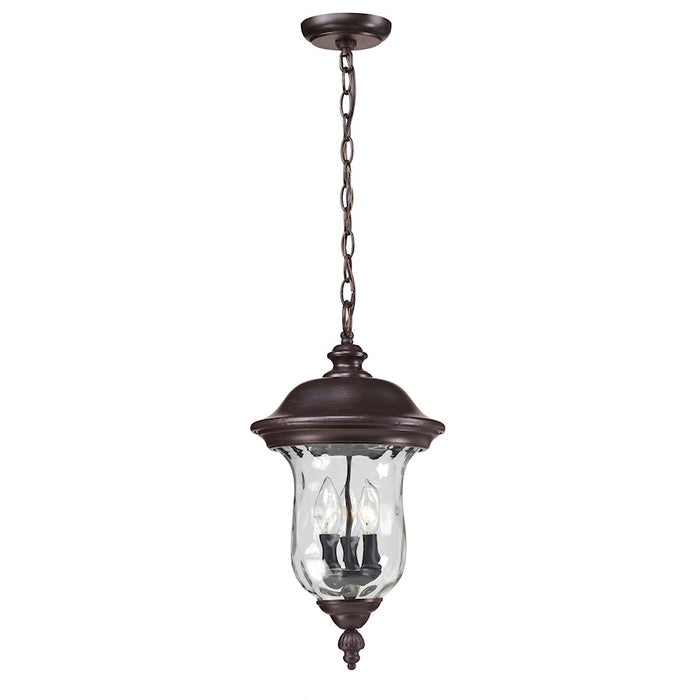 Z-Lite Armstrong Outdr Chain Light 12.375x22.5", Bronze, Clear Waterglass - 533CHB-RBRZ