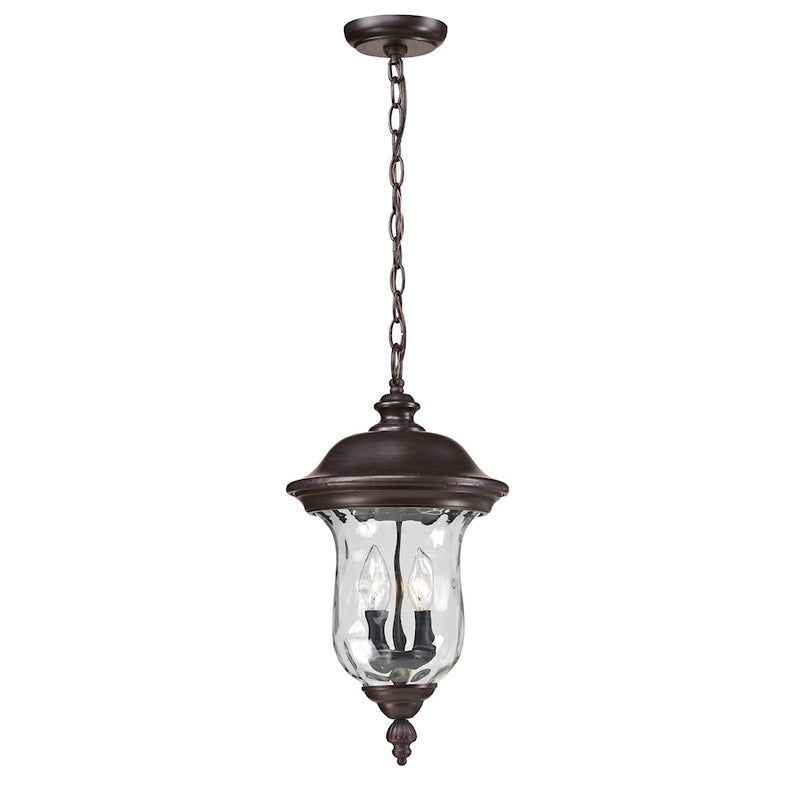 Z-Lite Armstrong Outdr Chain Light 10x18.81", Bronze, Clear Waterglass - 533CHM-RBRZ