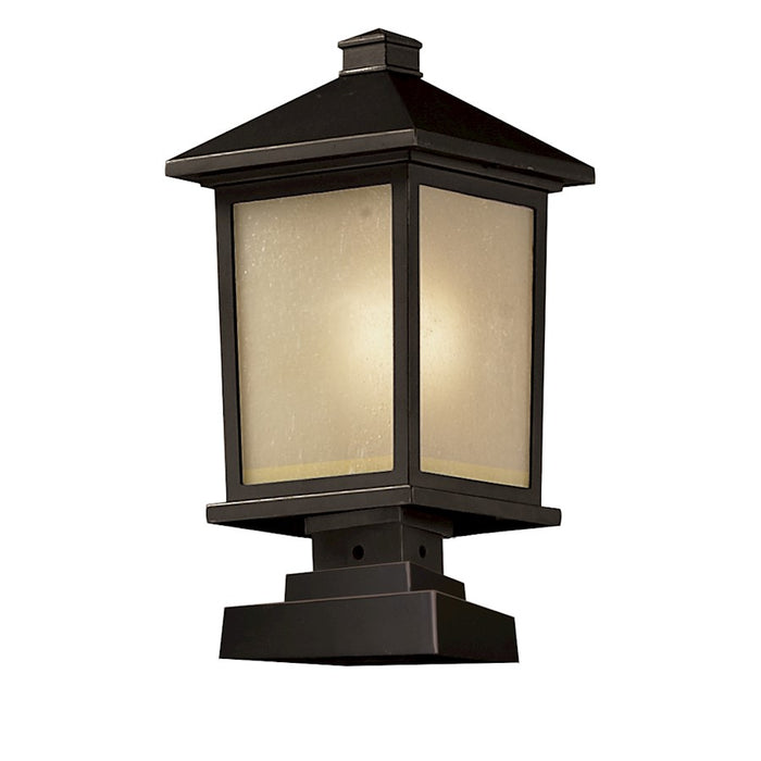 Z-Lite Holbrook Outdoor Post Light 9.5x19.5", Bronze, Tint Seed - 537PHB-SQPM-ORB