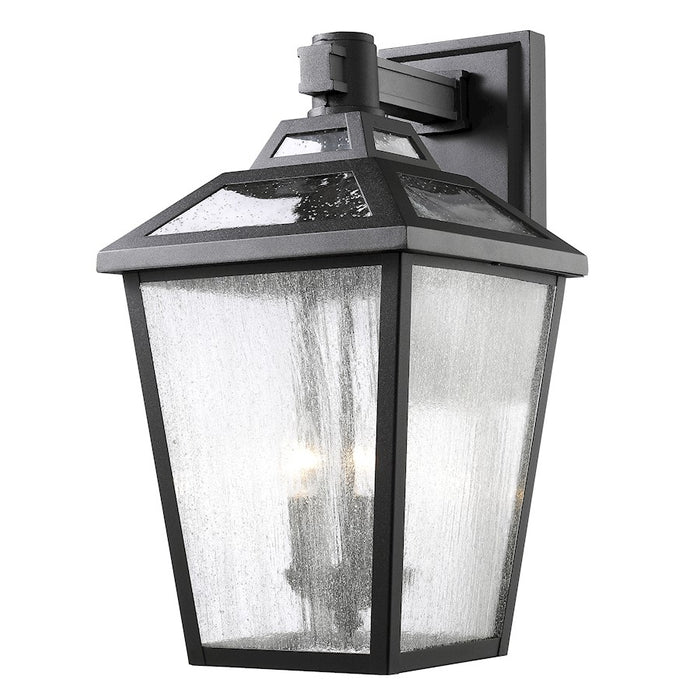 Z-Lite Bayland 3 Light Outdoor Wall Light 13.13x11x20.13", Black, Clear Seed - 539B-BK