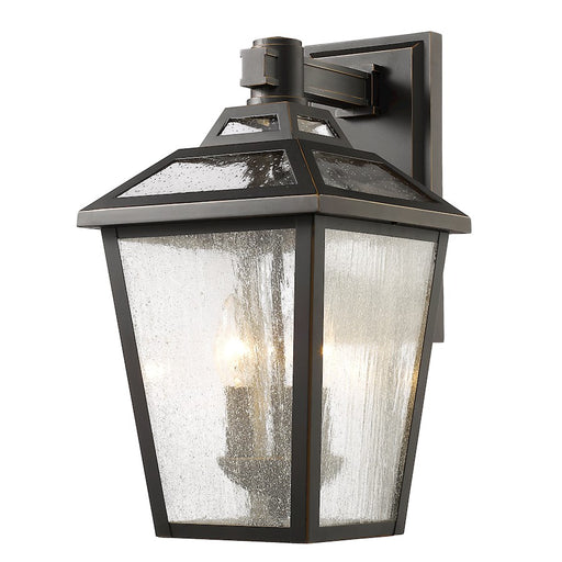Z-Lite Bayland 3 Light Outdoor Wall Light 10.63x9x16.63", Bronze, Clear Seed - 539M-ORB