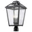 Z-Lite Bayland 3 Light Outdoor Post Mt, 11x11x20.5", Black, Clear Seed - 539PHBR-BK