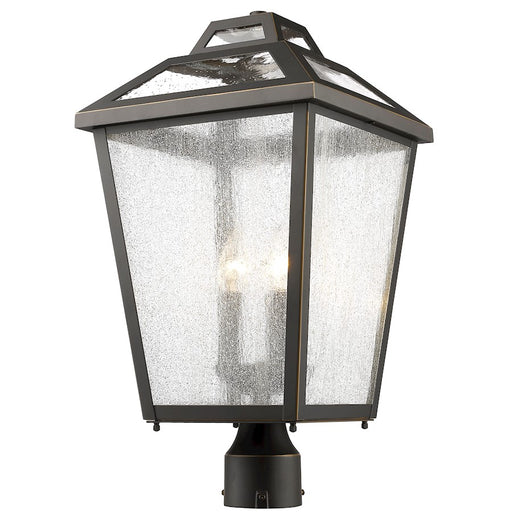 Z-Lite Bayland 3 Light Outdoor Post Mt, 11x11x20.5", Bronze, Clear Seed - 539PHBR-ORB