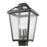 Z-Lite Bayland 3 Light Outdoor Post Mt, 11x11x19", Black, Clear Seed - 539PHBS-BK