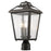 Z-Lite Bayland 3 Light Outdoor Post Mt, 9x9x17.5", Bronze, Clear Seed - 539PHMR-ORB