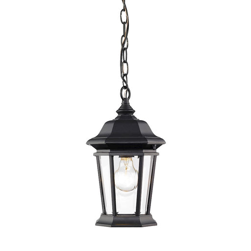 Z-Lite Melbourne 1 Light Outdoor Post Mt, 7.25x8x13", Black, Clear Bevel - 540CHM-BK