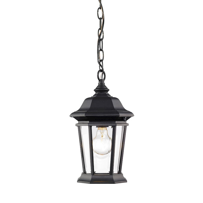 Z-Lite Melbourne 1 Light Outdoor Post Mt, 7.25x8x13", Black, Clear Bevel - 540CHM-BK