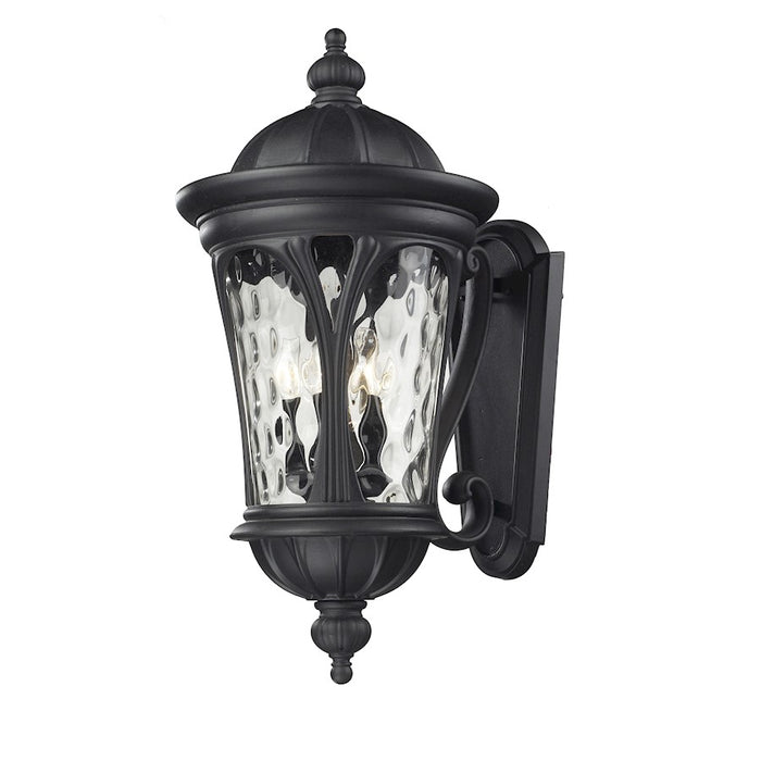 Z-Lite Doma 5 Light Outdoor Light, Black, Water Glass - 543B-BK