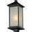 Z-Lite Vienna Outdoor Post Light, 9.5x22", Black, White Seedy - 547PHB-BK