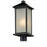 Z-Lite Vienna Outdoor Post Light, 9.5x23.5", Black, White Seedy - 547PHB-BK-R