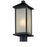 Z-Lite Vienna Outdoor Post Light, 8x21.5", Black, White Seedy - 547PHM-BK-R
