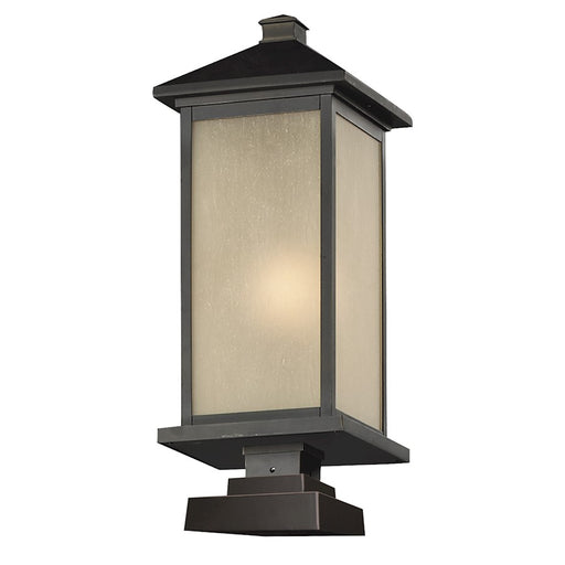 Z-Lite Vienna Outdoor Post Light 9.5x24.5", Bronze, Tinted Seed - 548PHB-SQPM-ORB