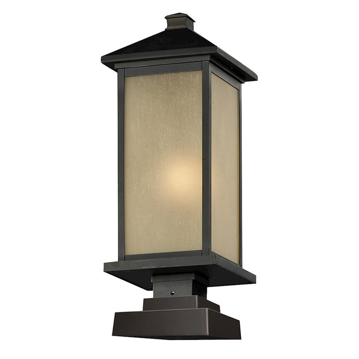 Z-Lite Vienna Outdoor Post Light 8x22.5", Bronze, Tinted Seed - 548PHM-SQPM-ORB
