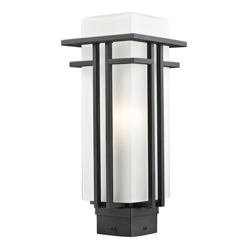 Z-Lite Abbey Outdoor Post Light, 6.63x15.75", Black, Matte Opal - 549PHM-BK