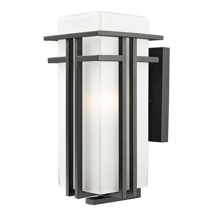 Z-Lite Abbey Outdoor Wall Light, 9.5x7.75x17", Rubbed Bronze, Opal - 550B-ORBZ