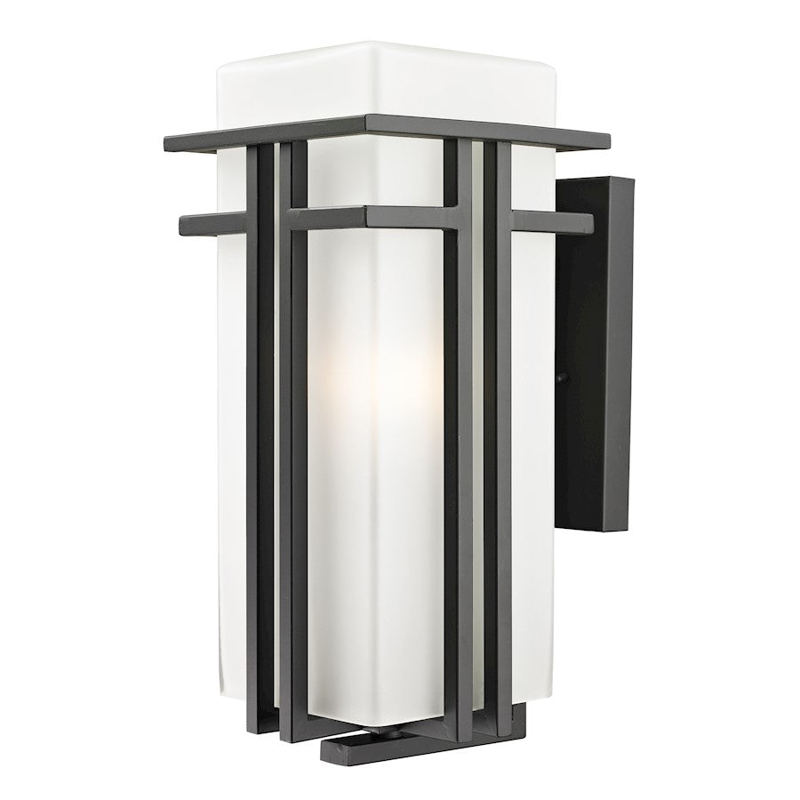 Z-Lite Abbey Outdoor Wall Light, 9.5x7.75x17", Rubbed Bronze, Opal - 550B-ORBZ