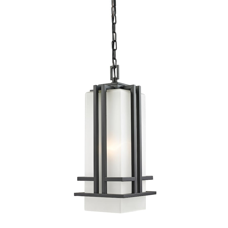 Z-Lite Abbey Outdoor Chain Light, 7.75x18", Rubbed Bronze, Opal - 550CHB-ORBZ