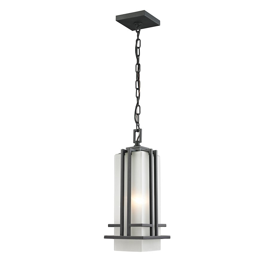 Z-Lite Abbey Outdoor Chain Light, 6.63x17", Rubbed Bronze, Opal - 550CHM-ORBZ