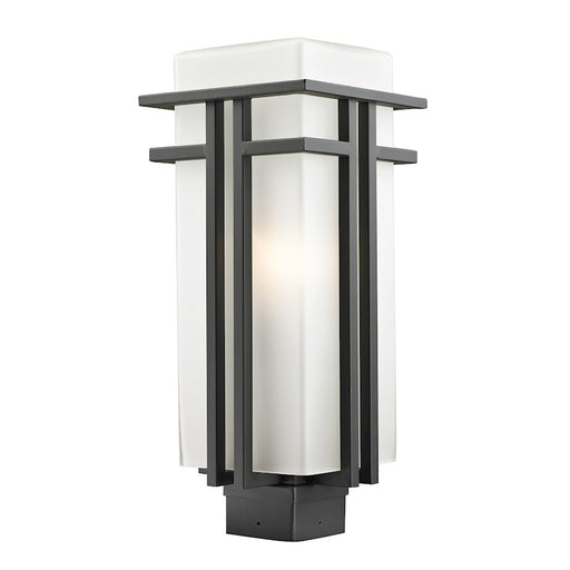 Z-Lite Abbey Outdoor Post Light, 7.75x19.25", Rubbed Bronze, Opal - 550PHB-ORBZ