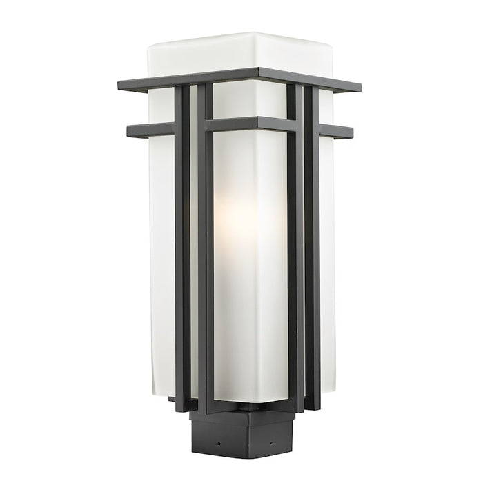 Z-Lite Abbey Outdoor Post Light, 7.75x19.25", Rubbed Bronze, Opal - 550PHB-ORBZ