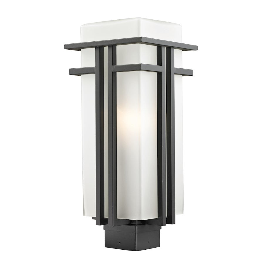 Z-Lite Abbey Outdoor Post Light, 7.75x19.25", Rubbed Bronze, Opal - 550PHB-ORBZ