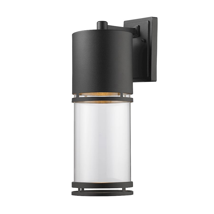 Z-Lite Luminata Outdoor LED Wall Light 8.25x5.88x17.63", Black, Clear - 553B-BK-LED