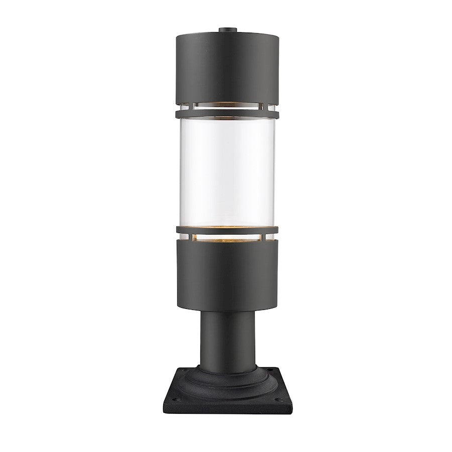 Z-Lite Luminata Outdoor LED Post Mt, 6x6x19.63", Bronze, Clear - 553PHB-533PM-ORBZ-LE