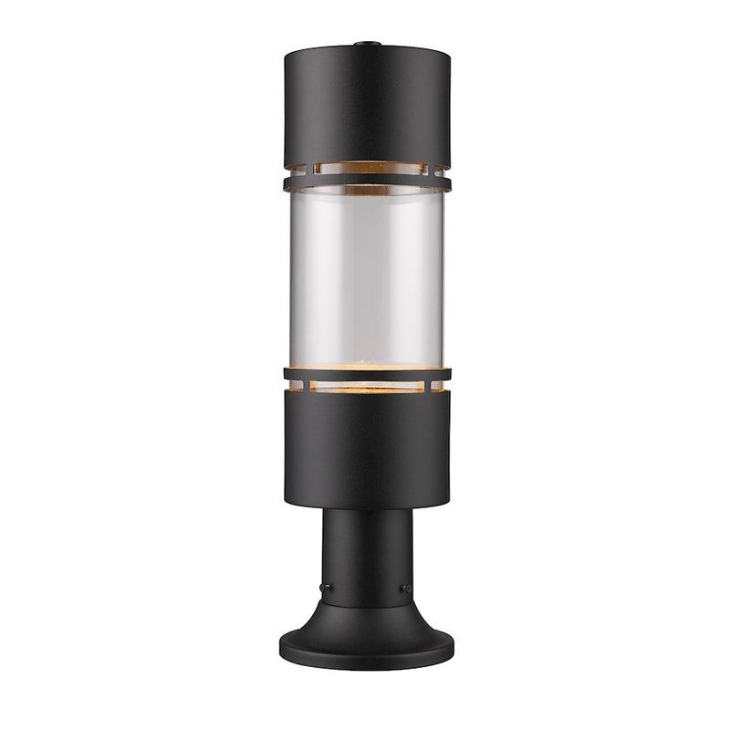 Z-Lite Luminata Outdr LED Post Mt, 6x6.25x21.625, Black, Clear - 553PHB-553PM-BK-LED