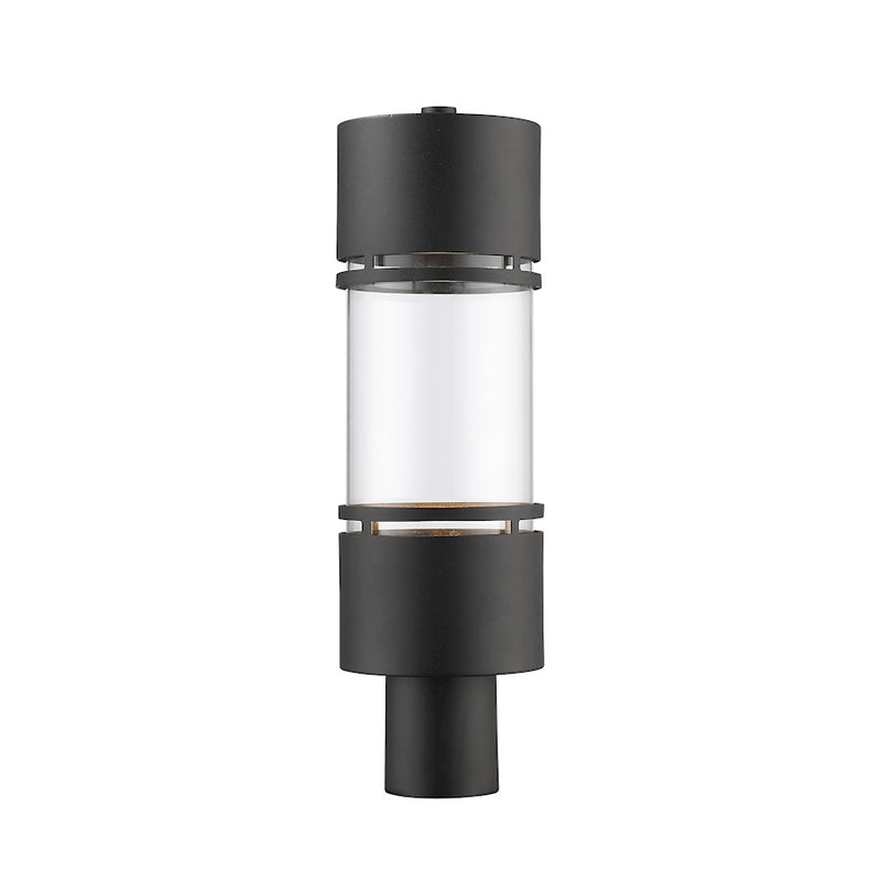 Z-Lite Luminata Outdoor LED Post Mt, 5.88x5.88x19.63", Black, Clear - 553PHB-BK-LED