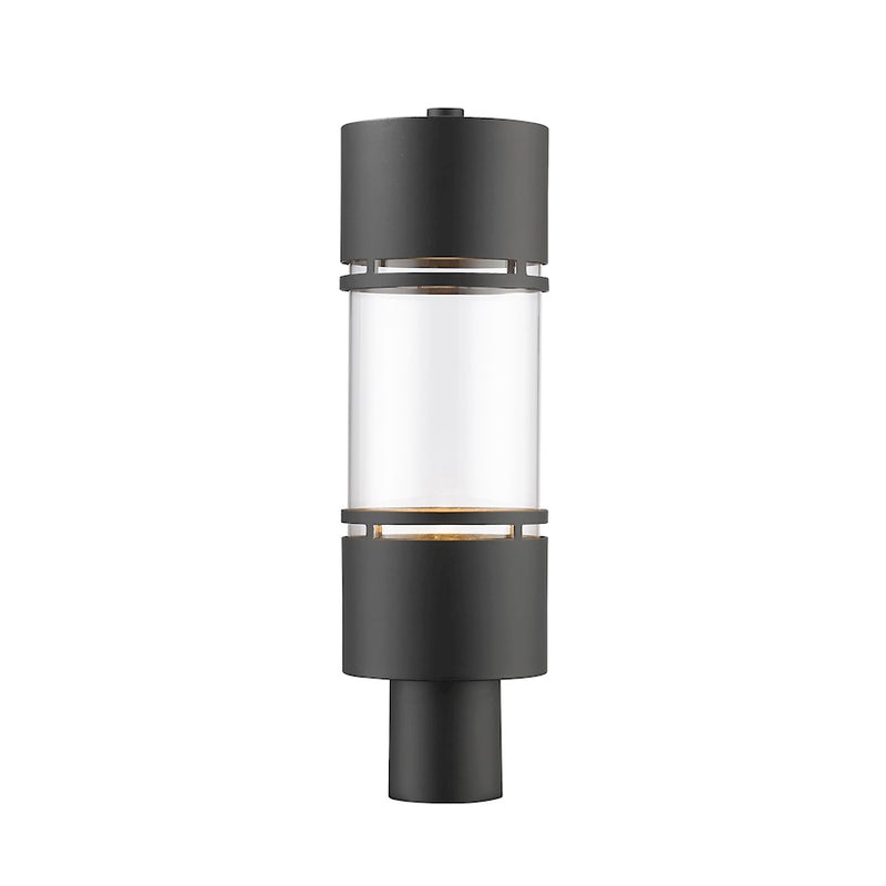 Z-Lite Luminata Outdr LED Post Mt, 5.88x5.88x19.63", Bronze, Clear - 553PHB-ORBZ-LED